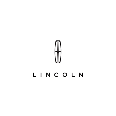 A black and white logo of lincoln
